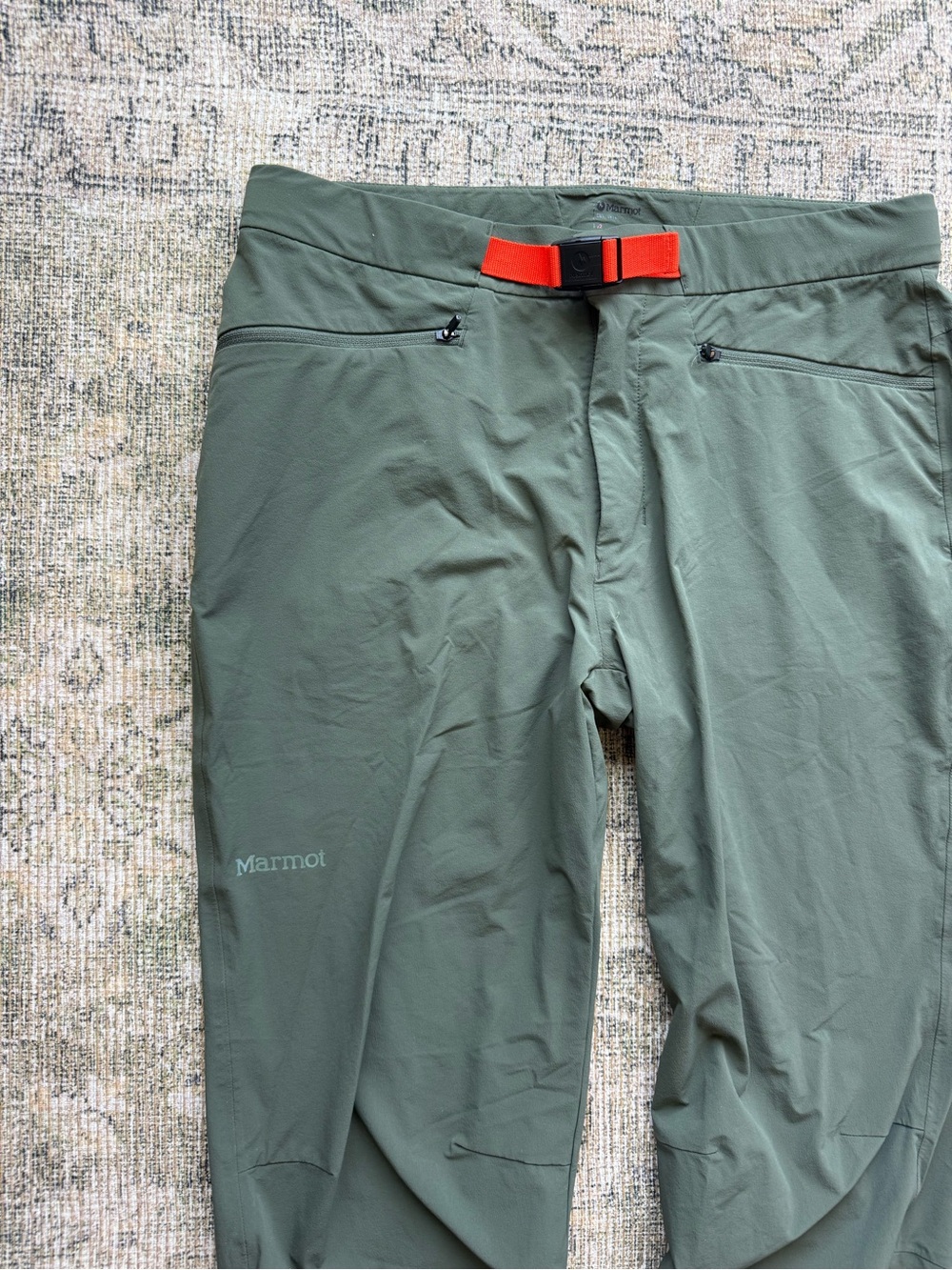 Marmot Men’s Mountain Pants Outdoor Olive Green Hiking Gorpcore Size 32 - Picture 4 of 8
